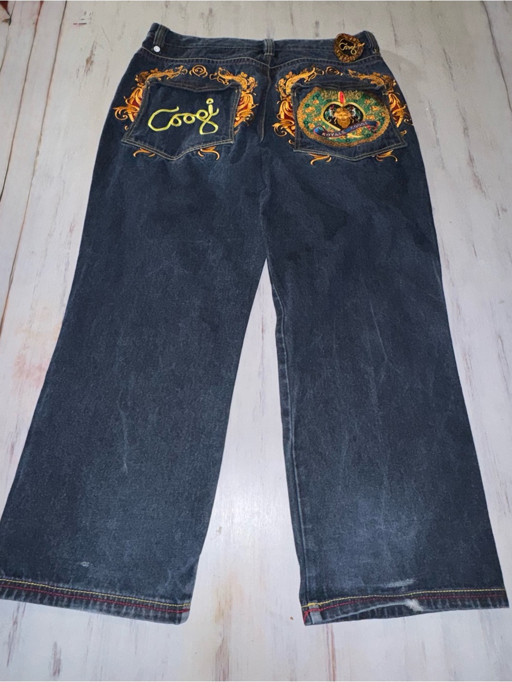 Vintage Coogi Royale Men’s 42x33 (38x30) Baggy Embroidered Y2K Jeans